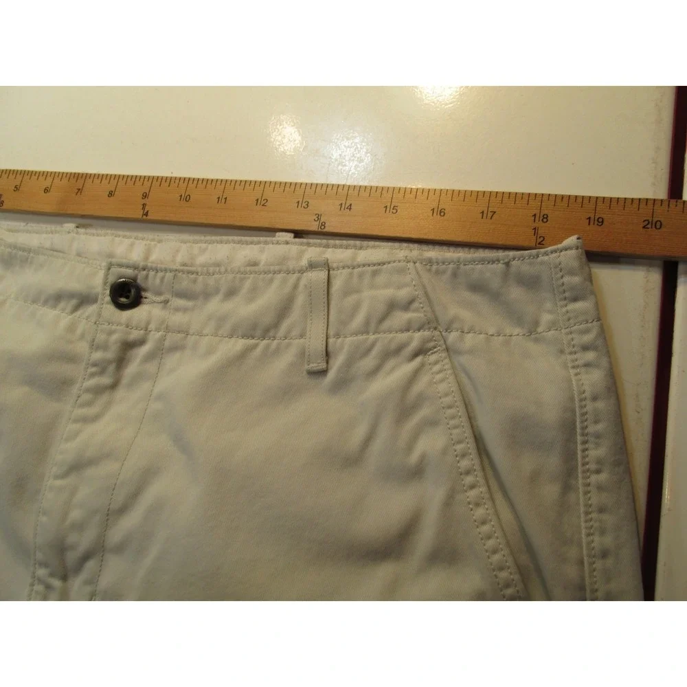 Levi Strauss Men 36x32 White Khaki Chino Pants Flat Front Mid Rise Straight